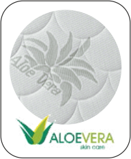 ALOE VERA Zloženie: 85 % polyester; 15 % viskóza, obohatený o výťažky z aloe vera, poťah prešitý s klimatizačnou výplňou, PES vláknom 250 gr/m2